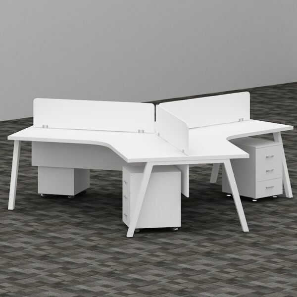 EVA Series Cluster of 3 Person Workstation office furniture dubai
