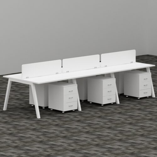 EVA Series Cluster of 6x Face to Face Workstation