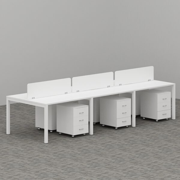 Galaxy Series Cluster of 6x Face to Face Workstation office furniture dubai