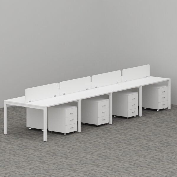 Galaxy Series Cluster of 8x Face to Face Workstation office furniture dubai