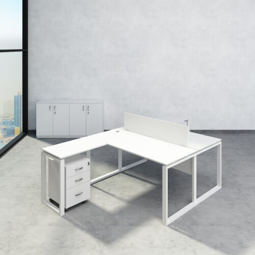 Novo Series L shape Workstation For 2-Person